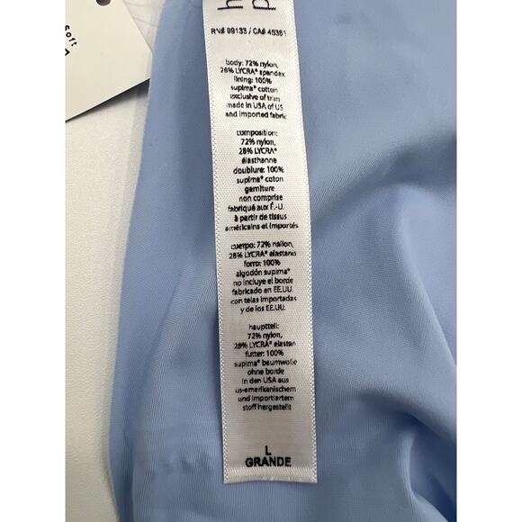 HANKY PANKY SIZE LARGE BREATHE SOFT HIGH RISE THONG FRESH AIR BLUE NWT - Picture 8 of 10